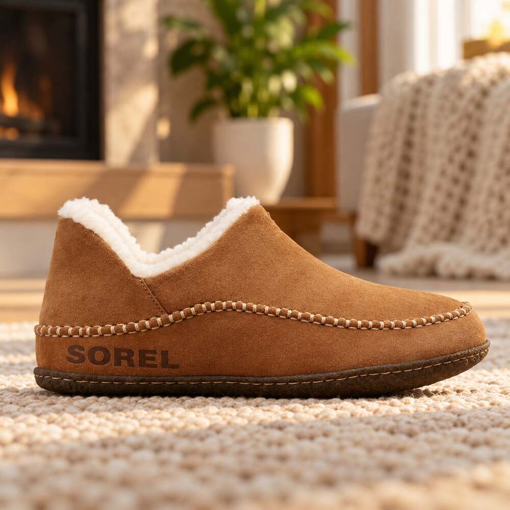 NWT Sorel Manawan II Men's Slippers elk,natural Size 7